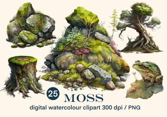Download Moss, Moss-covered Stones 25 PNG Clipart - Stones Collection