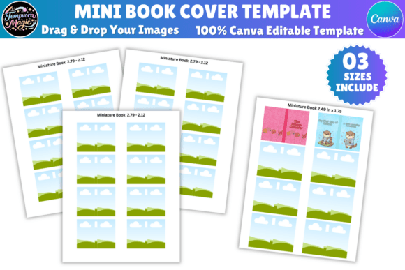 Download Mini Book Covers Canva Editable Template - Editable Collection