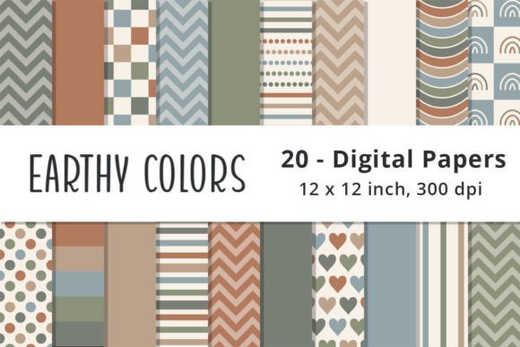 Download Earth Tones Scrapbook Paper Backgrounds - Premium Resources