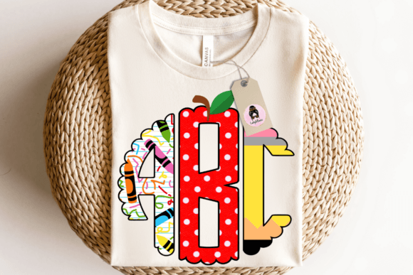 Download Back to School Handdraw Circle Monogram - Monogram Collection
