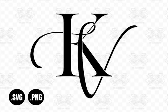 Download KV, VK, Wedding Monogram, Calligraphy - Monogram Collection